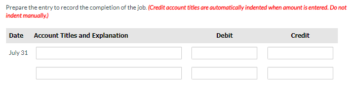 Solved A job cost sheet of Sandoval Company is given | Chegg.com