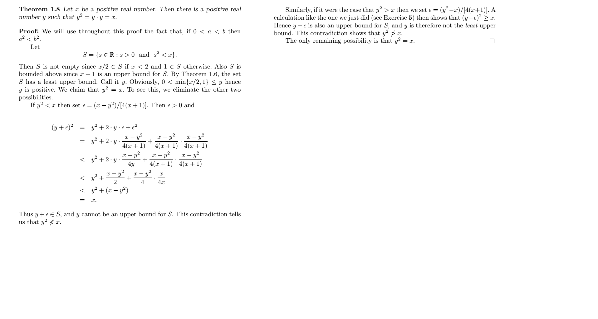 Solved How Do I Show Y 2 Is Not Greater Than X I Don T K Chegg Com