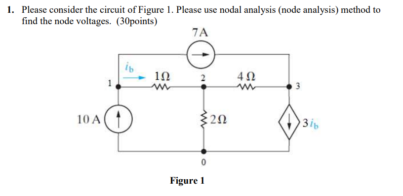 Solved 1. Please consider the circuit of Figure 1. Please | Chegg.com