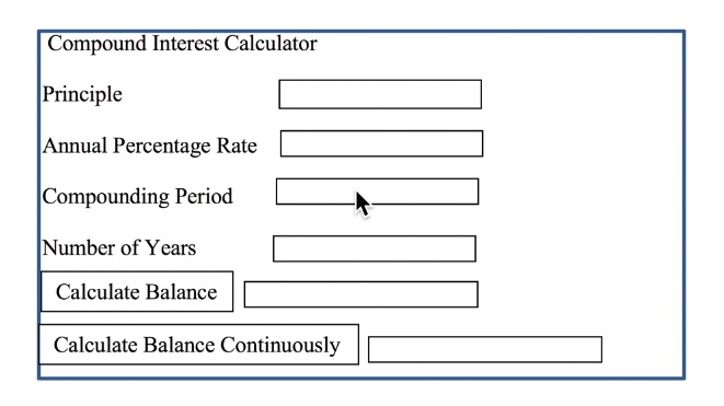 Solved Create a JavaFX application named Compound | Chegg.com