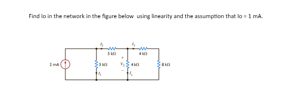 Solved Find lo in the network in the figure below using | Chegg.com