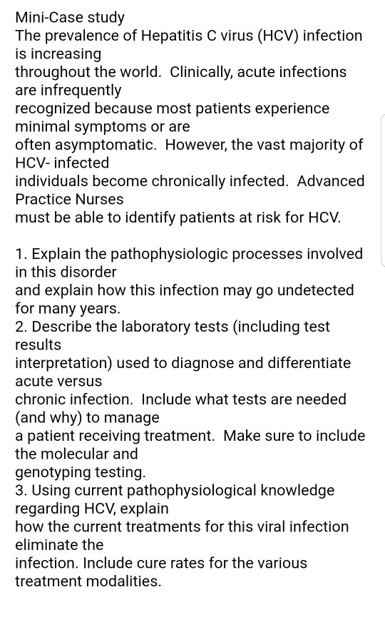 case study of hepatitis c