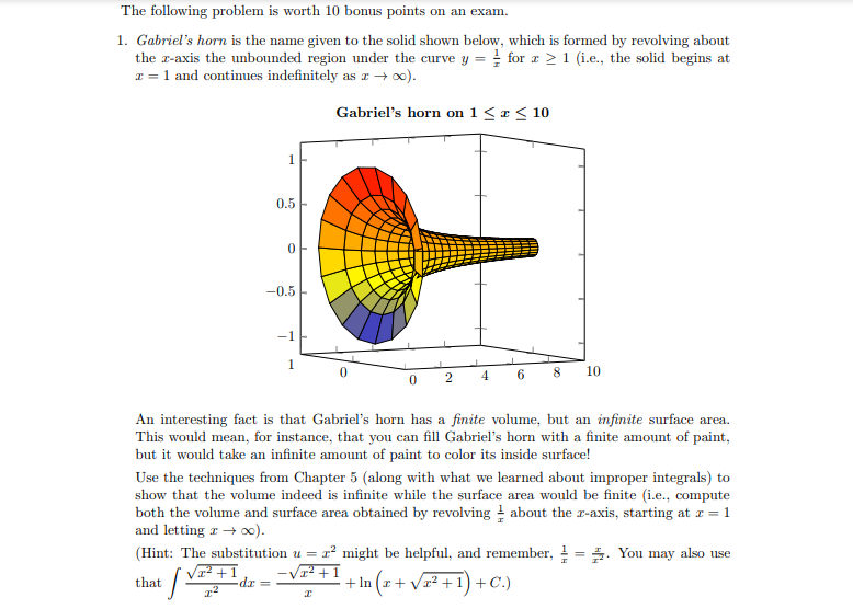 Solved The following problem is worth 10 bonus points on an | Chegg.com