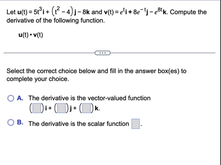 Solved Let \\( \\mathbf{u}(\\mathrm{t})=5 \\mathrm{t}^{3} | Chegg.com