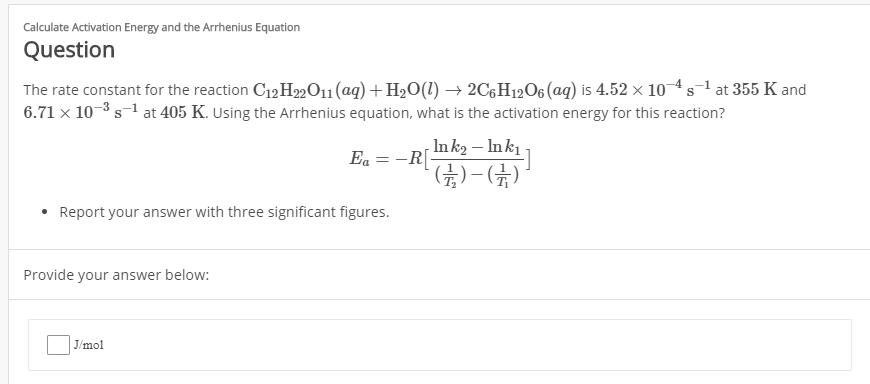 arrhenius equation calculator arrhenius equation calculator
