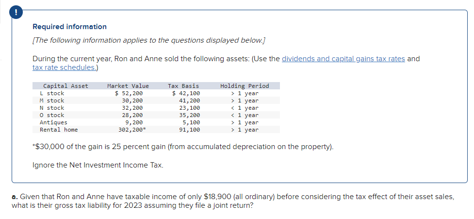 Solved B. Given That Ron And Anne Have Taxable Income Of | Chegg.com