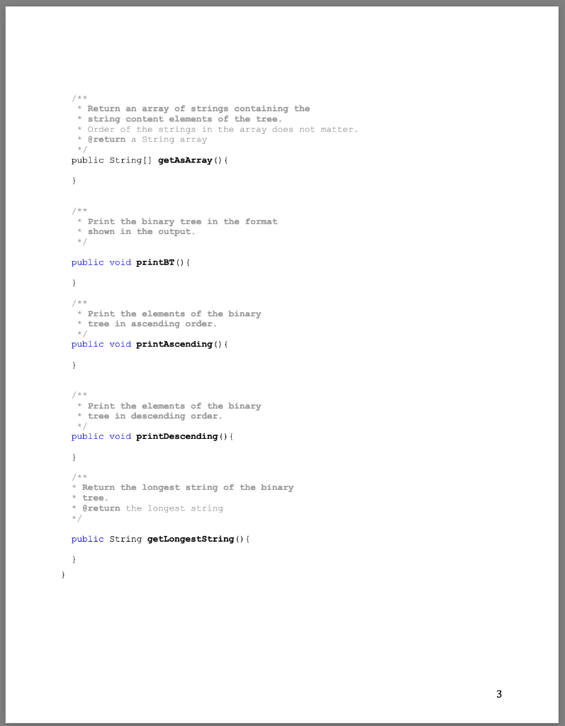 Solved JAVA Binary Tree Lab (PLEASE READ INSTRUCTIONS | Chegg.com