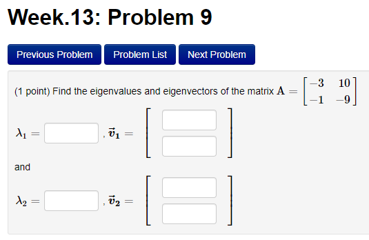 Solved Week.13: Problem 9 Previous Problem Problem List Next | Chegg.com