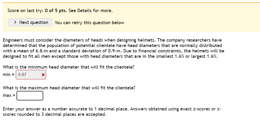 Solved Score On Last Try: 0 Of 5 Pts. See Details For More. | Chegg.com