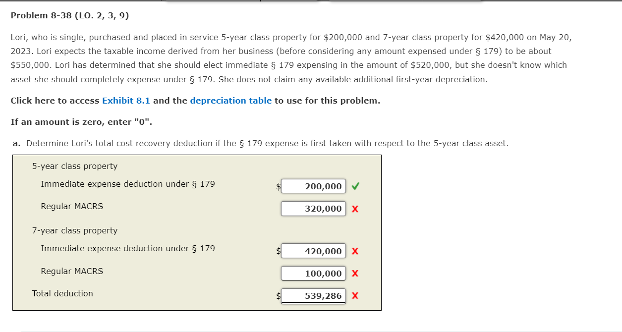 Solved Problem 8-38 (LO. 2, 3, 9) Lori, who is single, | Chegg.com