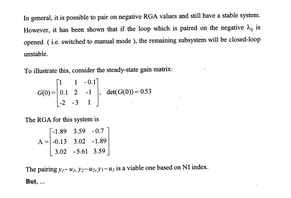 Solved Q2 For the pairing (y1-u3; y2-u1; y3-u2) under | Chegg.com