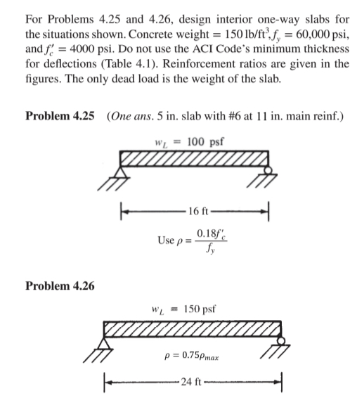 For Problems 4.25 and 4.26, design interior one-way | Chegg.com