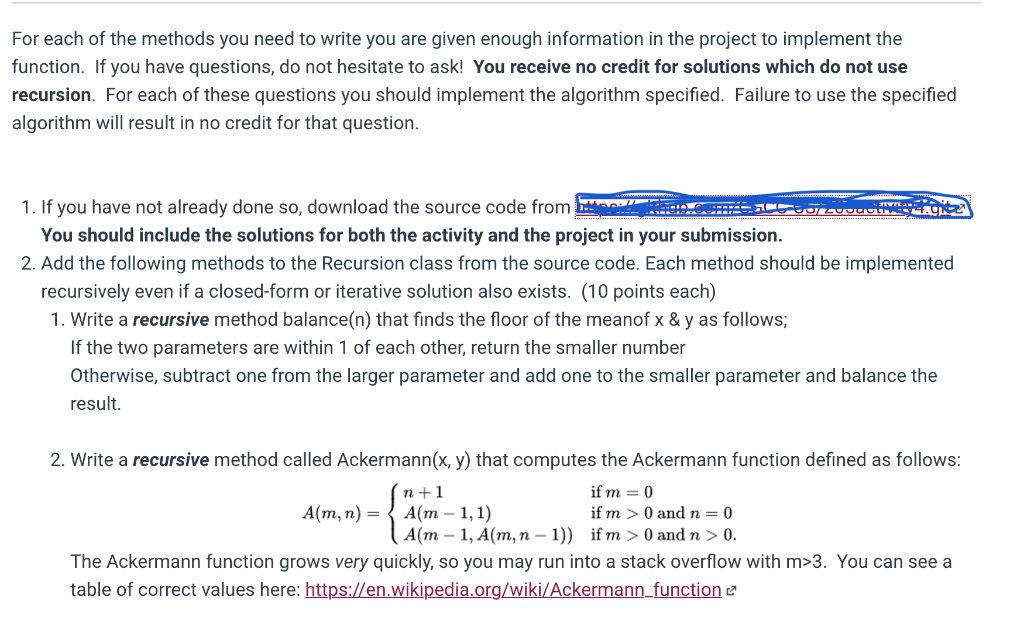 Solved For each of the methods you need to write you are | Chegg.com