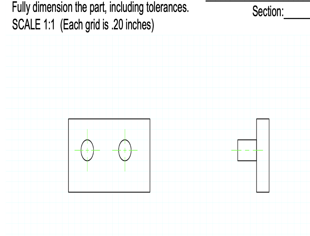 Solved All dimensions should have a tolerance of , except as | Chegg.com