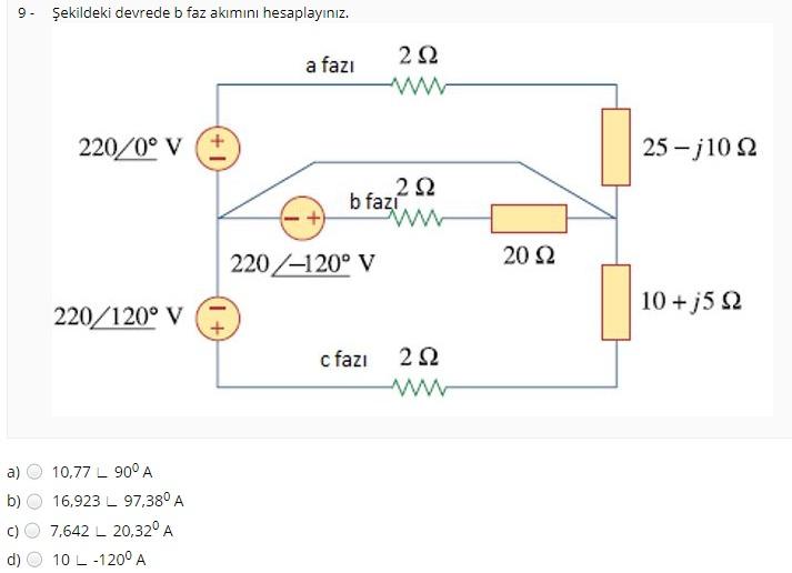 Solved Calculate the phase current b in the circuit in the | Chegg.com