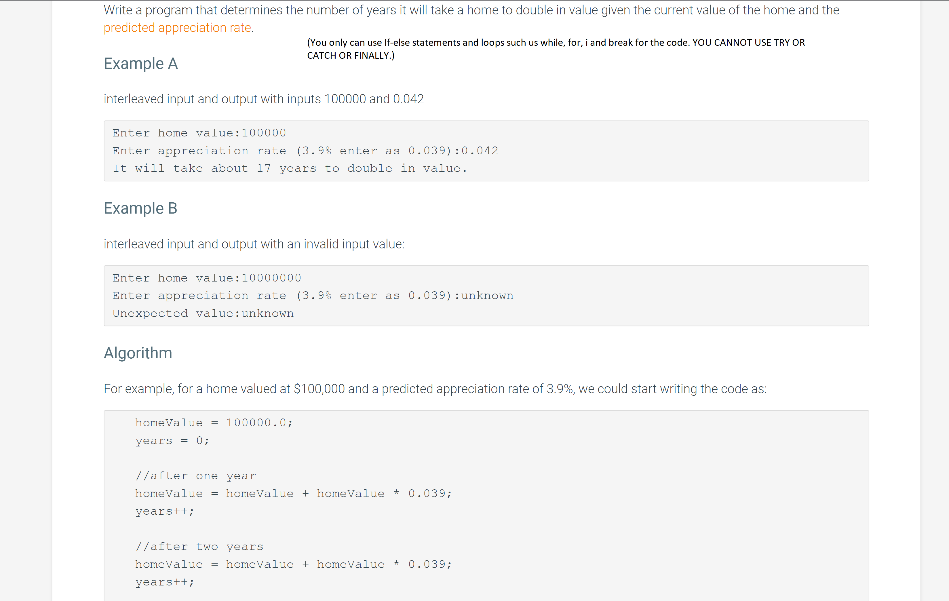 Solved (You only can use If-else statements and loops such | Chegg.com