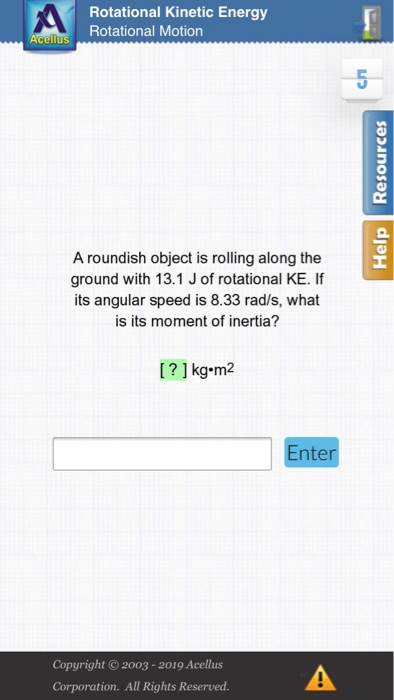 Solved Rotational Kinetic Energy Acellus Rotational Motion A | Chegg.com