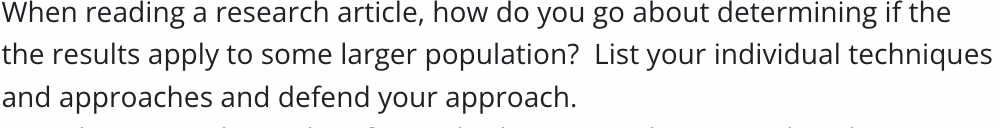 when reading the results section of a research article you should ask yourself