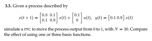 Solved 3.3. Given a process described by | Chegg.com
