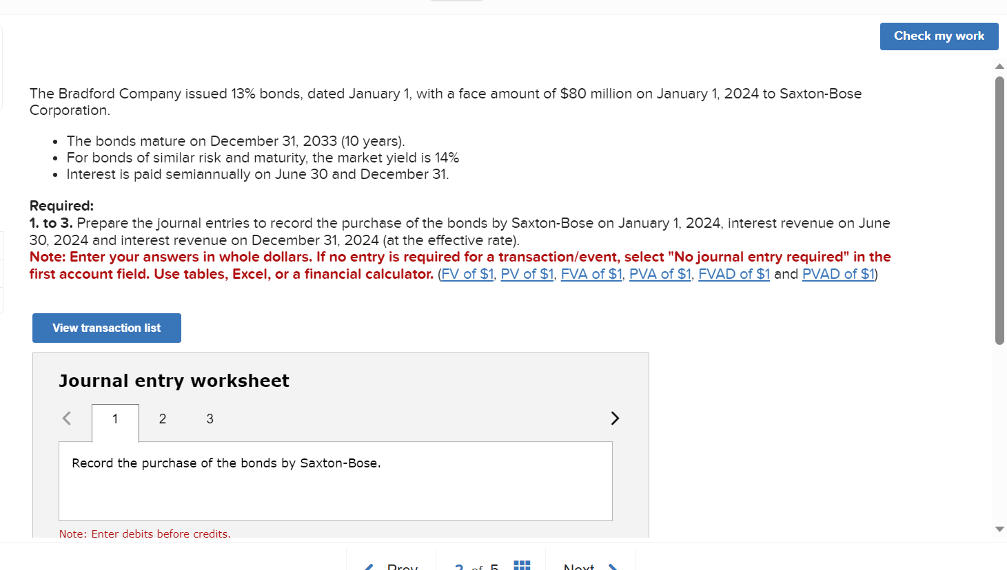 Solved Journal entry worksheet Record the interest revenue | Chegg.com