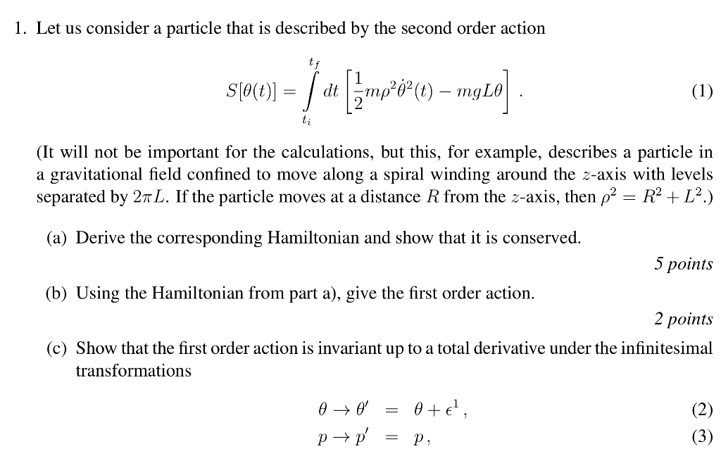Solved 1. Let us consider a particle that is described by | Chegg.com