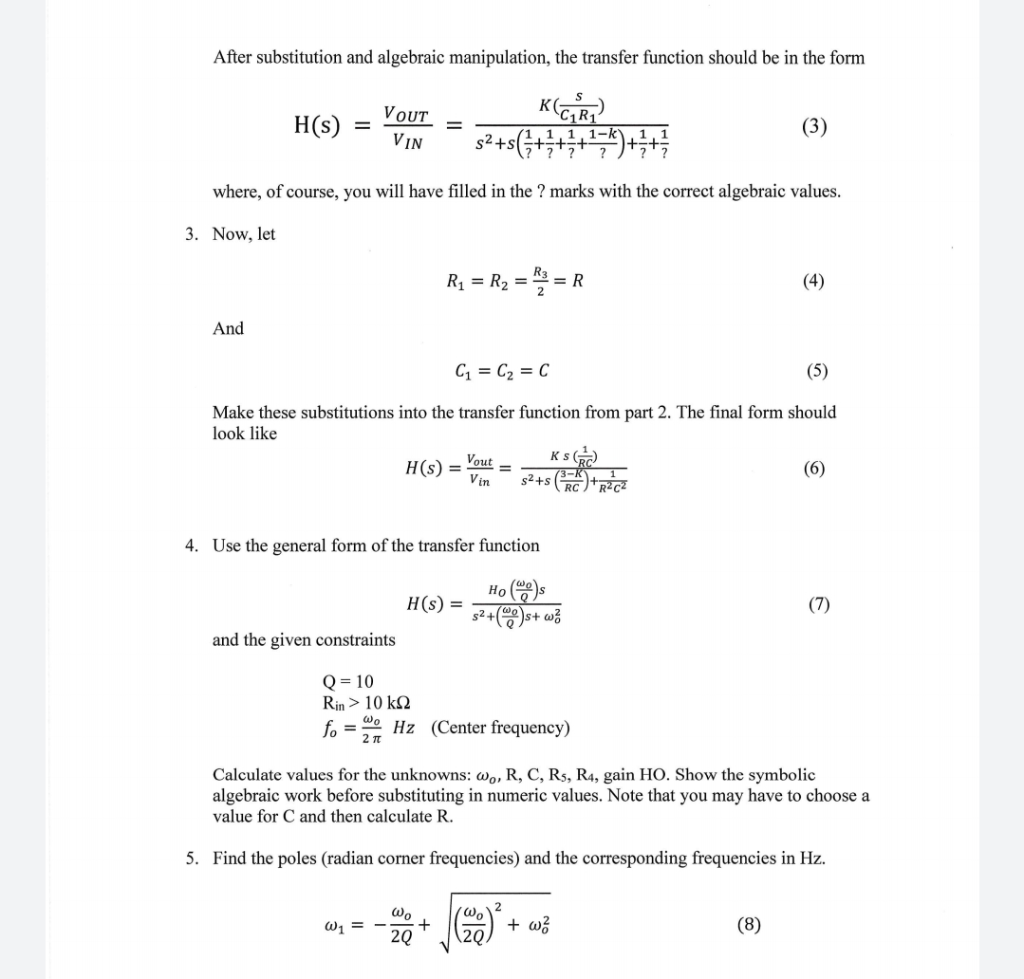 Solved Preliminary to be completed before the lab class) | Chegg.com