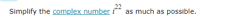 simplify the complex number i^29 as much as possible