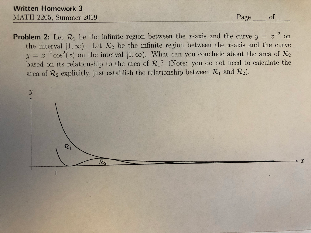 A The The Solved: Between R1 X-axis Let ... Be Region Infinite