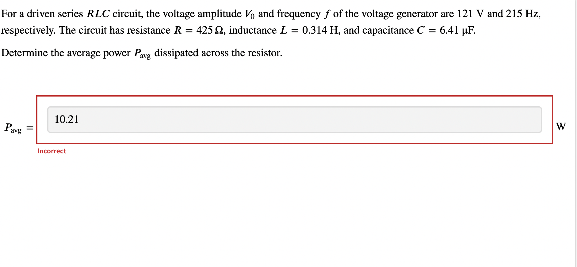 Solved For a driven series RLC circuit, the voltage | Chegg.com