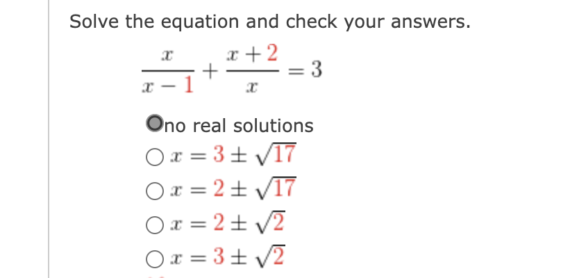 Solved Solve The Equation And Check Your Answers. | Chegg.com