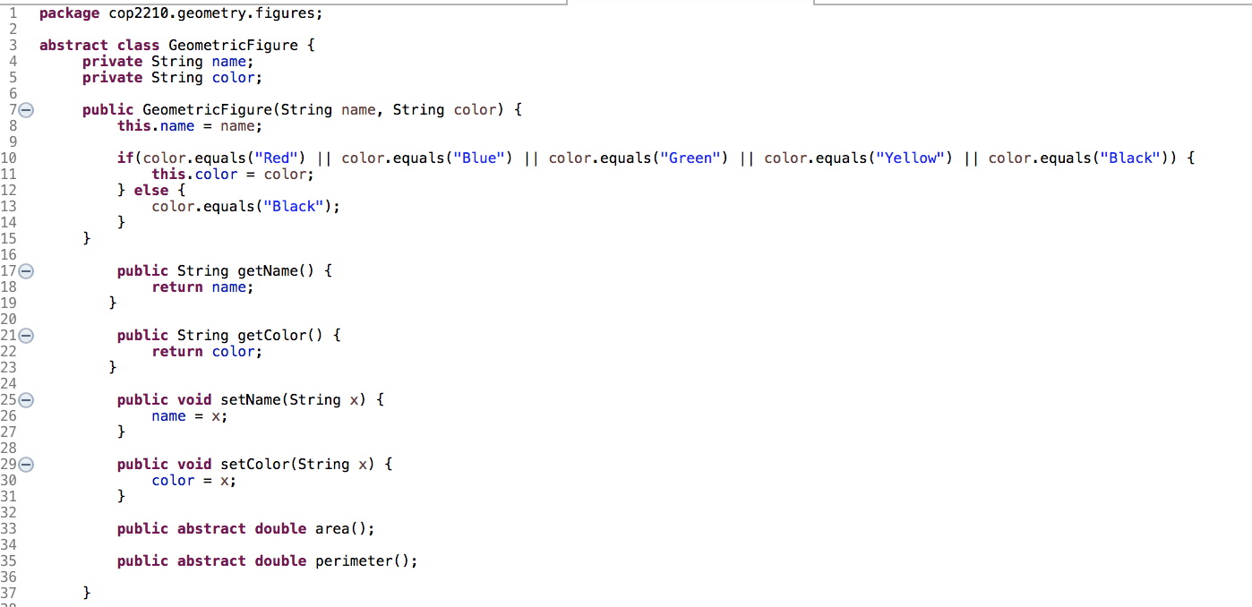 Modify the figure classes triangle, circle, and | Chegg.com