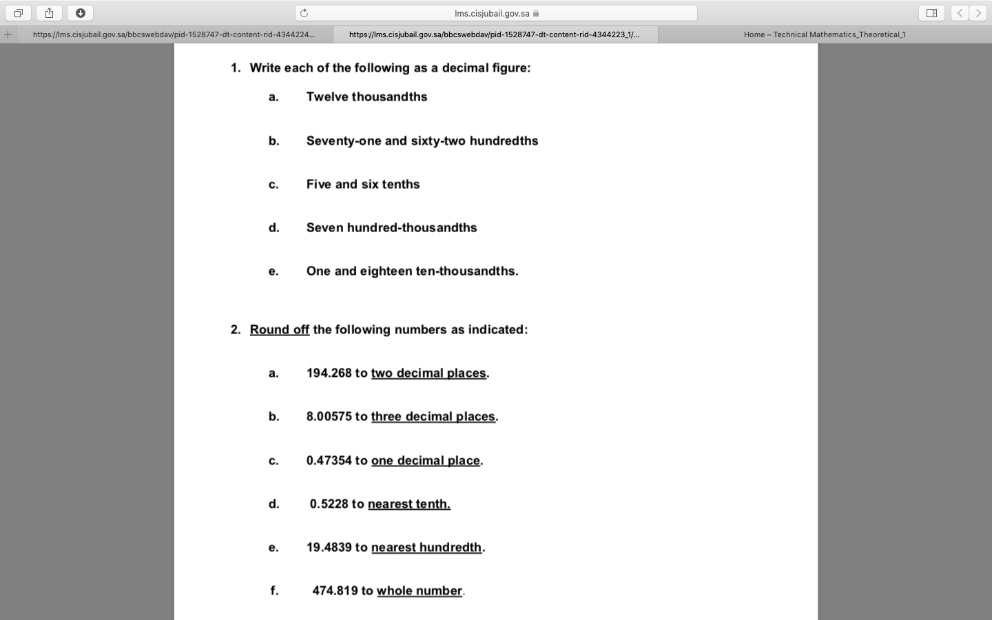 Solved N Ims Cisjubail Gov Sa Lms Cisjubail Gov Chegg Com