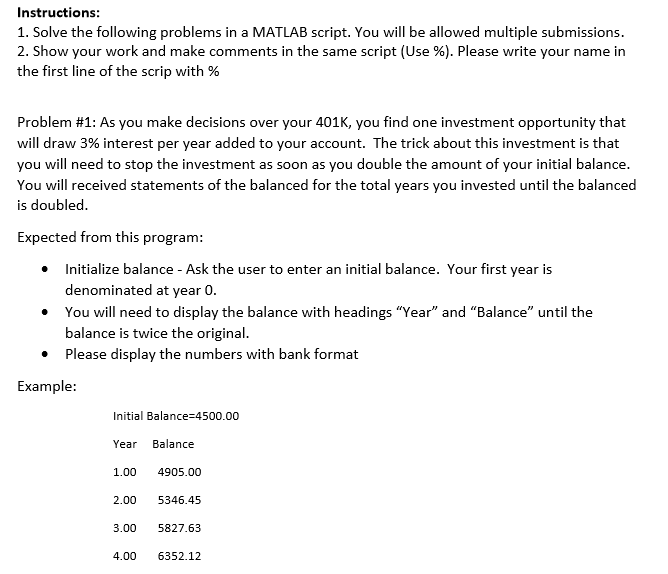 Solved Instructions: 1. Solve the following problems in a | Chegg.com