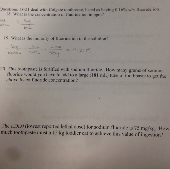 Solved Questions 1821 deal with Colgate toothpaste, listed