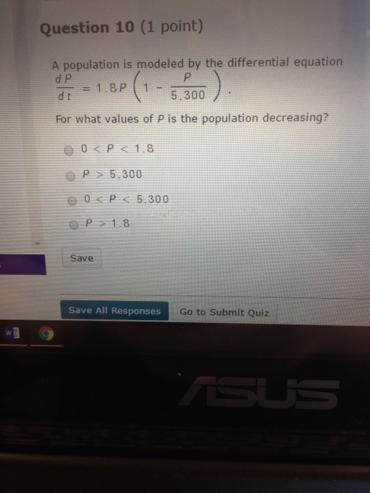 Solved A population is modeled by the differential equation | Chegg.com