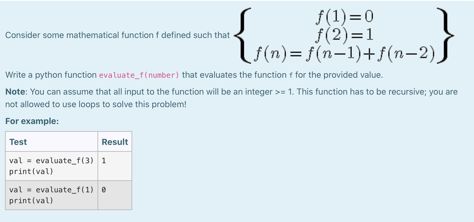 Solved Consider some mathematical function f defined such | Chegg.com
