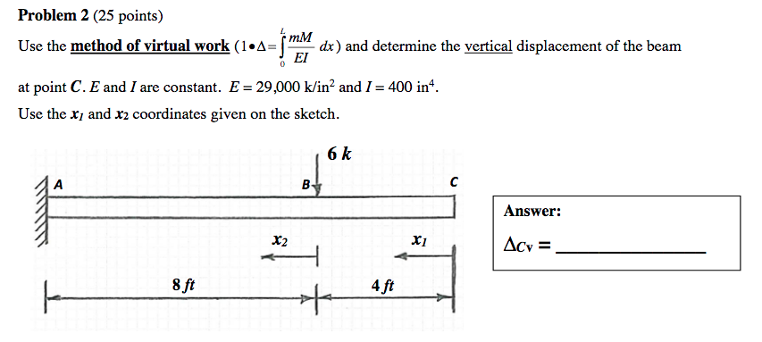 Solved Problem 2 (25 points) Use the method of virtual work | Chegg.com