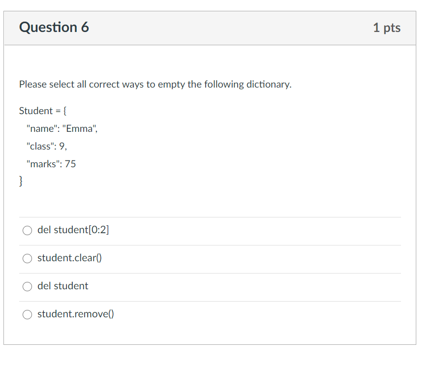 Solved Question 6 1 pts Please select all correct ways to | Chegg.com
