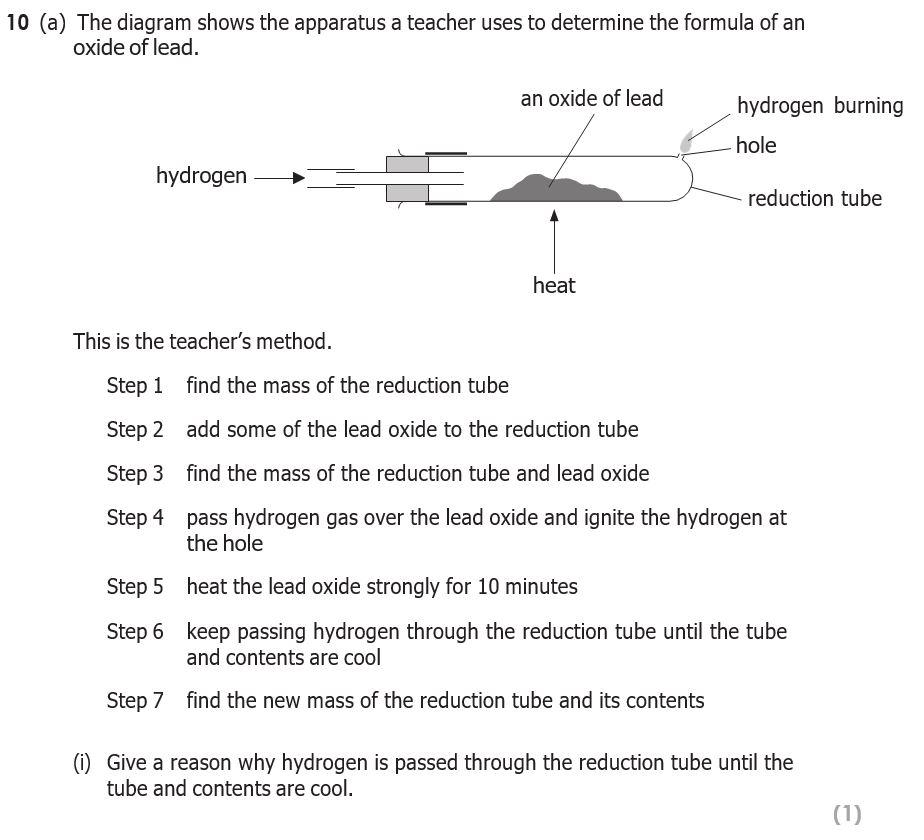 Solved 10 (a) The diagram shows the apparatus a teacher uses