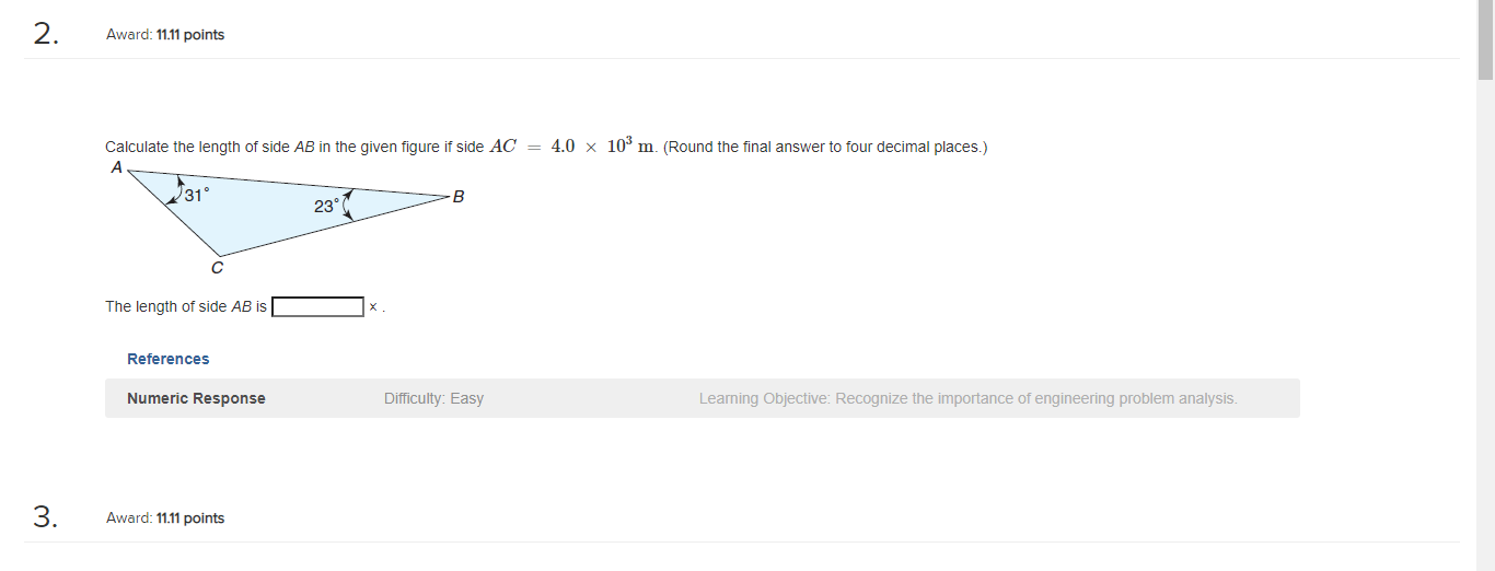 Solved Calculate The Length Of Side AB In The Given Figure | Chegg.com