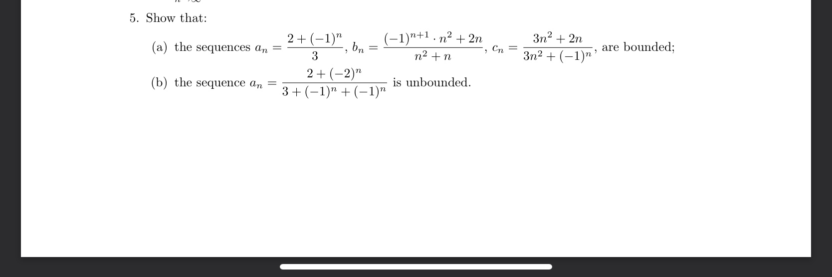 Solved 1l 3n2 2n 5 Show That 2 1 A The Seque Chegg Com