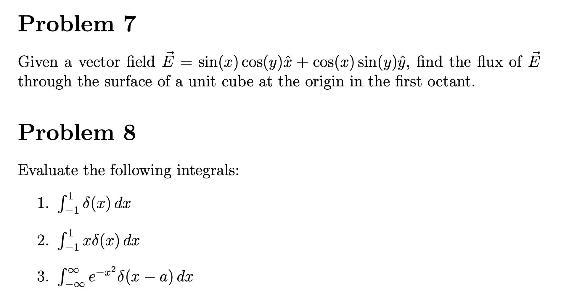 Solved Given a vector field E=sin(x)cos(y)x^+cos(x)sin(y)y^, | Chegg.com