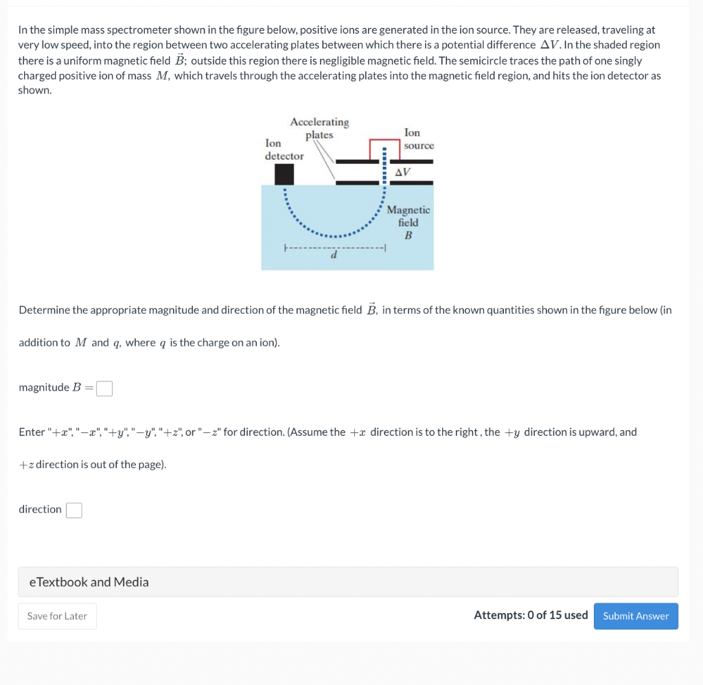 Solved In The Simple Mass Spectrometer Shown In The Figure | Chegg.com