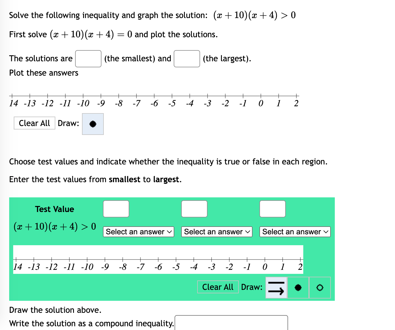 Solved Solve the following inequality and graph the | Chegg.com