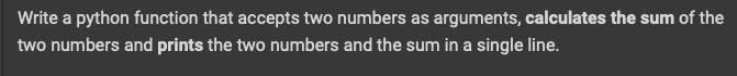 Solved Write a python function that accepts two numbers as | Chegg.com