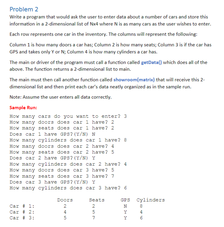 Solved Problem 2 Write A Program That Would Ask The User To | Chegg.com