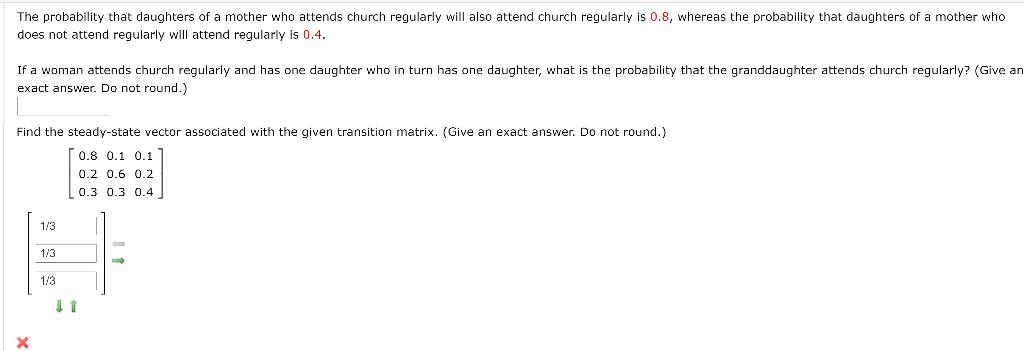Solved The probability that daughters of a mother who | Chegg.com