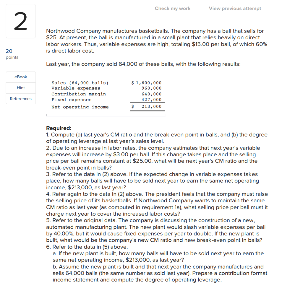 Solved Check my work View previous attempt 2 Northwood