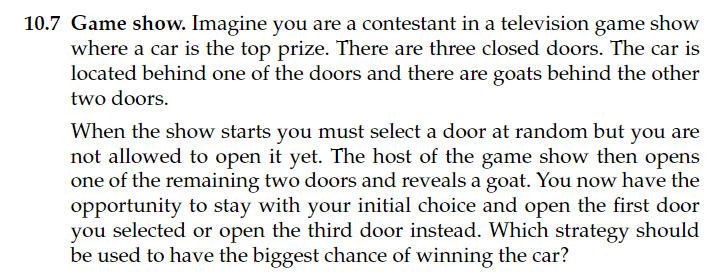 Solved 10 7 Game Show Imagine You Are A Contestant In A Chegg Solved 10 7 Game Show Imagine You Are A Contestant In A Chegg