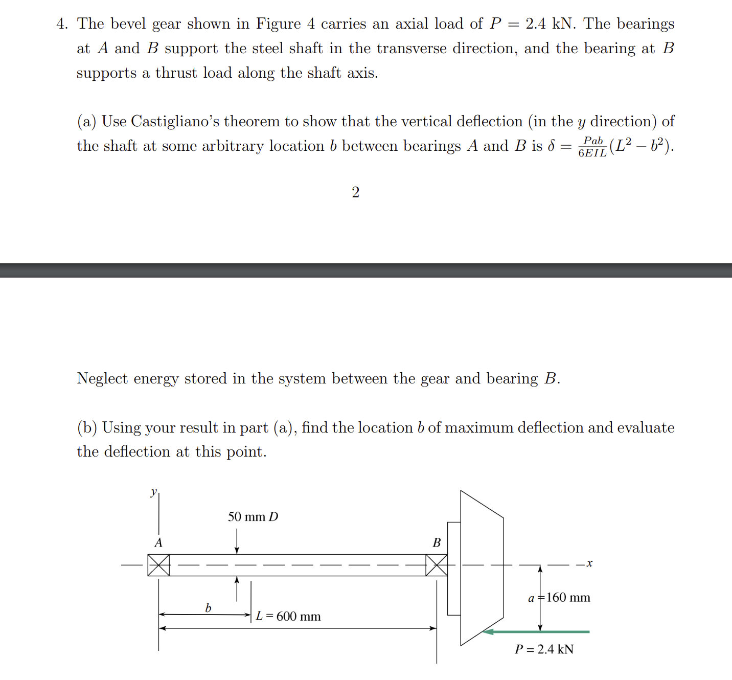 Solved The Bevel Gear Shown In Figure 4 ﻿carries An Axial | Chegg.com